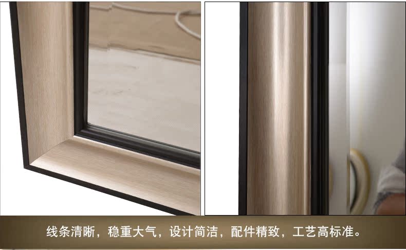 YISHARE đơn giản hiện đại treo tường phù hợp gương gương cửa hàng quần áo gương thay đồ với khung gương chiều dài gương gương - Gương guong nha tam