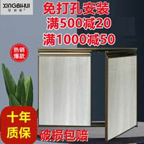 Kitchen cupboard door custom-made door panel with frame self-mounted tempered glass kitchen cabinet crystal steel door customised hearth door free of punch