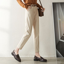  Sofisel corduroy harem pants autumn 2021 new apricot thin wild high-waist casual pants children