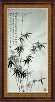 Famous calligraphy and painting Qi Gong Chinese painting flower and bird painting Middle Hall living room Study Office hanging painting hand-painted painting core unmounted ink bamboo