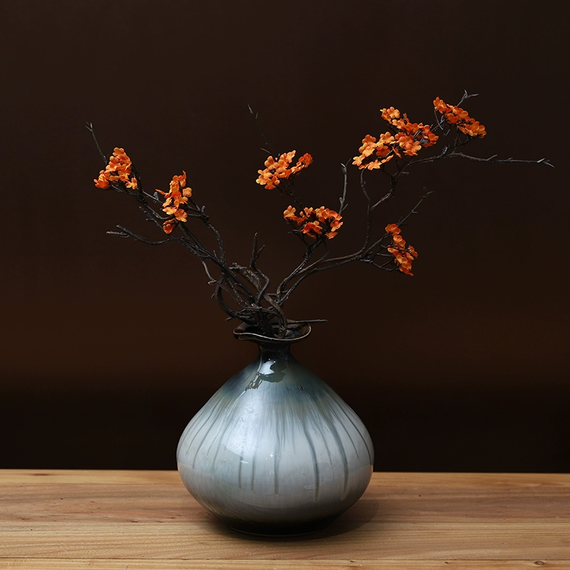 Jingdezhen Mới Trung Quốc Dòng chảy Màu Bình gốm Mô phỏng Bộ hoa Trang trí Phòng khách Lối vào Tủ TV Hoa trang trí - TV