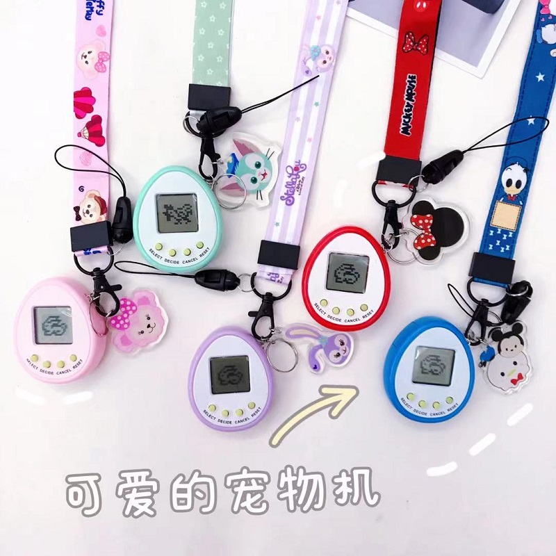 Electronic pet machine palm pet game machine classic nostalgic student electronic game machine with lanyard pendant