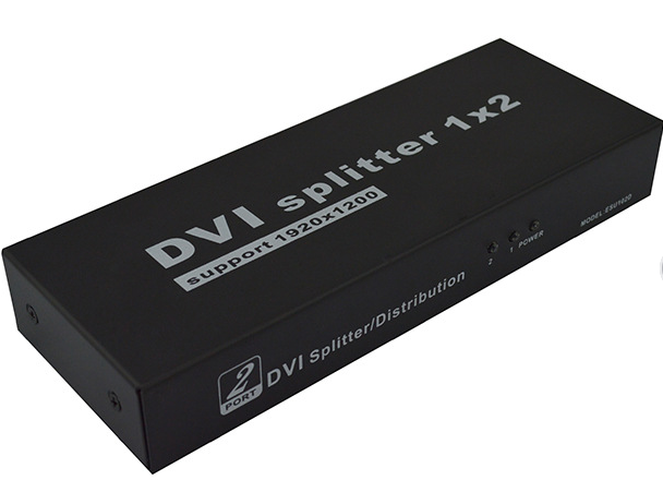 Keweiqi 2-port DVI splitter 1 minute 2 1 in 2 out split screen large screen splicing