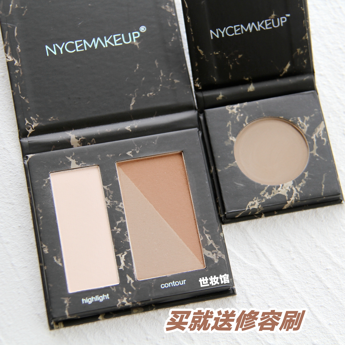 NyceMakeup tinted nose and light high light and high light shadow slim face snub with bright side shadow powder pie