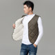 Middle-aged and teenagers' down cotton vest clip men's autumn and winter plus velvet lightweight warm close-fitting vest with inner vest