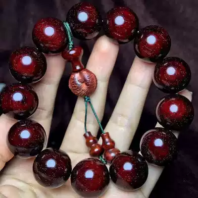 Indian small leaf Rosewood demolition old material Venus 1 8*13 clay glass bottom hand string round beads