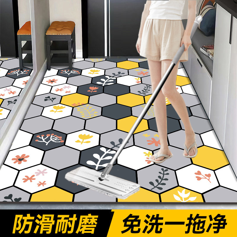 No-wash PVC carpet floor mats for home living room entrance door mats aisle foyer entrance door mats can be cut