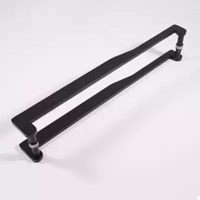 Framed frameless glass door handle Chinese black handle big door handle antique glass door handle big handle