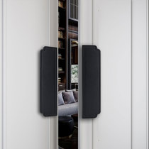 Minimalist door handle solid carved glass door handle golden solid wood door handle high-end club shop handle