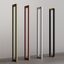 Thick gold brushed stainless steel glass door handle light luxury black gold door handle hotel rose gold large handle