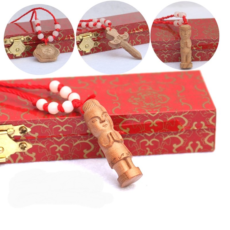 Authentic Feicheng cut peach blossom peach wood sword ornaments anti-human carving ornaments peach wood accessories