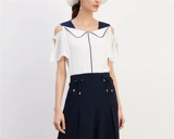 Привязанность, подлинное специальное предложение PRBA82432M Summer Fresh Temperament Off -Shoulder Wild Rub