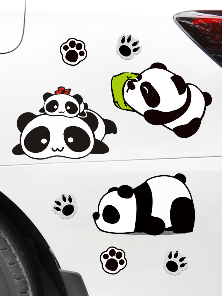 Car large area car stickers Bumper block scratch stickers Electric car cartoon decorative block waterproof car stickers