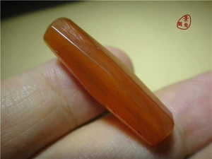 Liaojin Red Agate Chalcedony Eight Sight Agate Tube Tube Beadsyli Seal Diamond Cut Древние бусины старые бусины 037 037