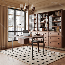 All solid wood desk Nordic small apartment writing desk simple modern computer desk ash wood office desk furniture customization