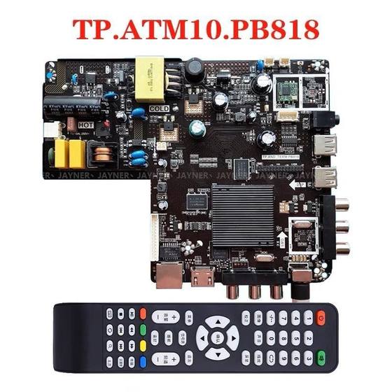 새로운 오리지널 범용 LCD TV 마더보드 TP.ATM10.PB818에는 리모콘이 함께 제공됩니다.