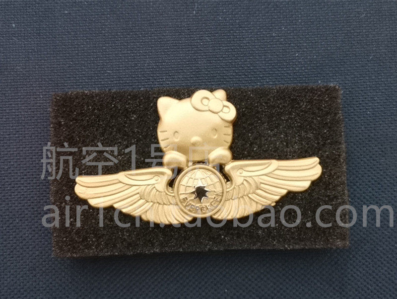 Long Boom Aviation EVAHelloHello Kittych Badger Brooch Pilots by service flight attendant badges