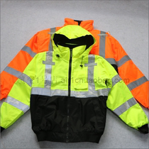 Civil aviation machinery crew Aerodrome Windproof Waterproof Reflective Fluorescent Hard Shell Safety Submachine Jacket Foreign Trade Cut Mark