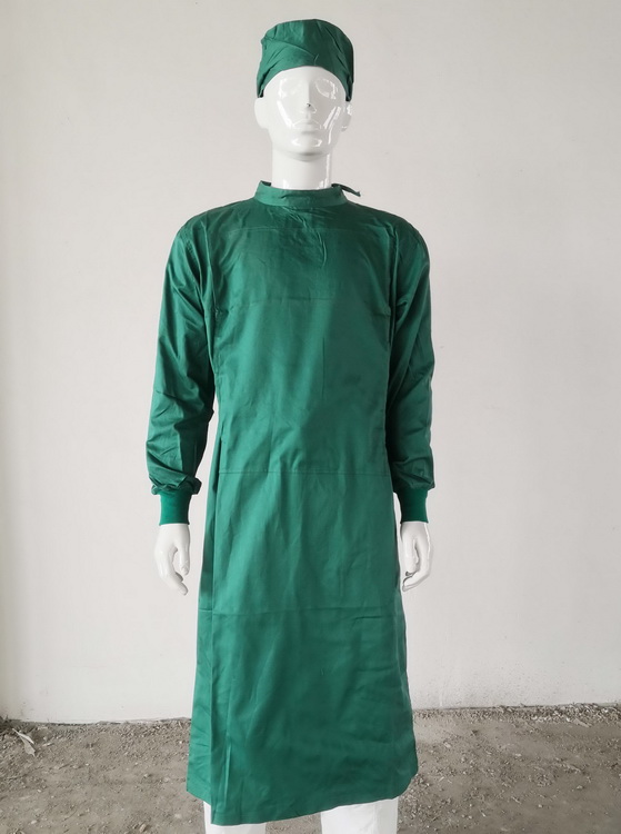 Brand new surgical gowns for men and women cotton long sleeve doctor's clothes coat operating room hand washing clothes isolation gown surgical gown inventory