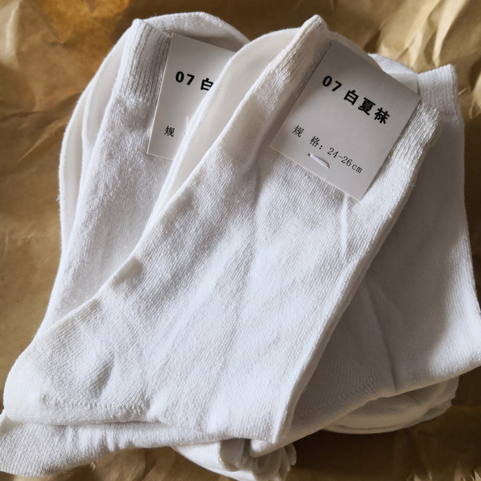 New fidelity 7 white summer socks linen socks deodorant wear-resistant men's cotton socks outdoor sports socks