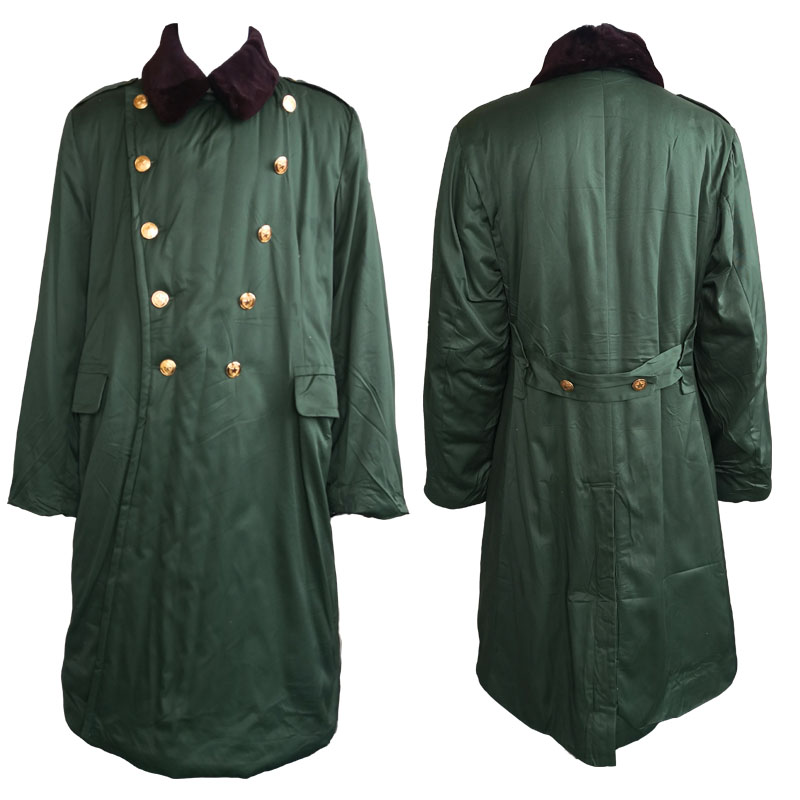 Stock New Olive Green cotton big coat anti-chilling cold storage Cuts warm winter Outdoor Uniform coat Cotton Long version on duty
