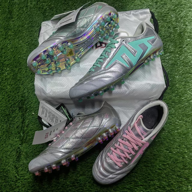 Football Tlss Dessert Tactician Full Kangaroo Leather Cushioning and Anti-Torsion Mg Turf Football Shoes Tm0122