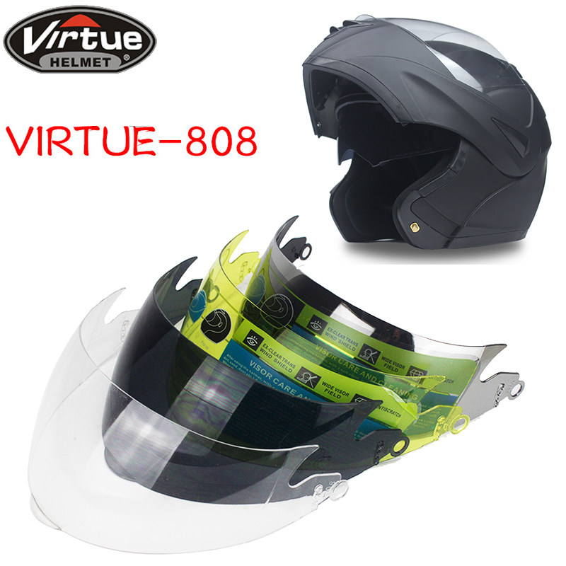 Locomotive Safety Helmet VIRTUE unveiled Helmet 808 Model Special Lenses Sunscreen Windproof Glasses Sheet