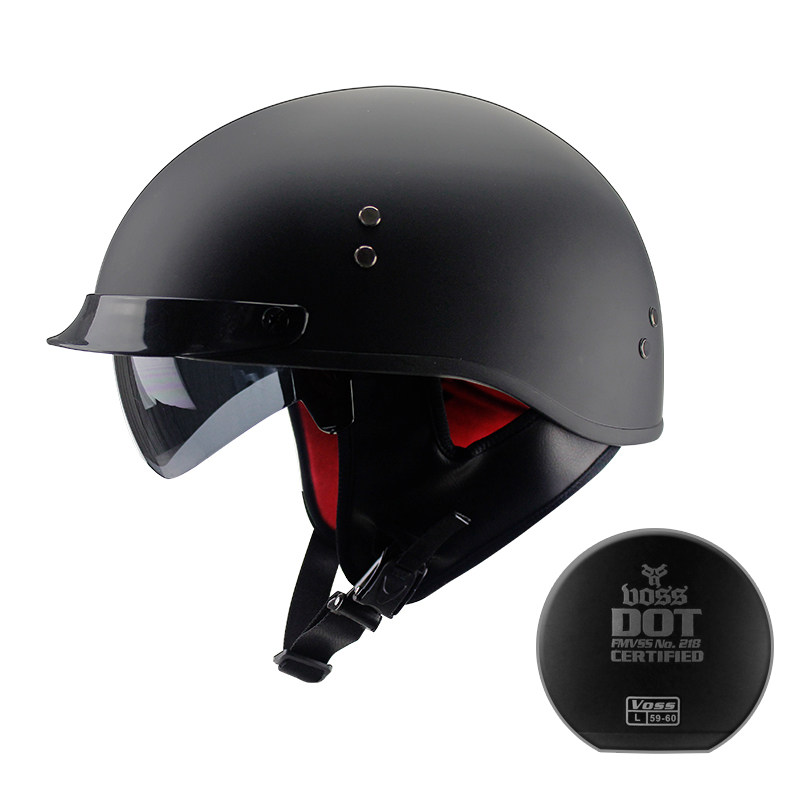 Retro semi-helmets male and female electric car safety helmet Harley electric scooter semi-covered summer calf universal cap