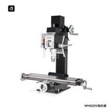 cnc加工/铣床 呲铁wmd25v家用小型钻铣床无级调速铣床无刷电机r8主轴台钻攻丝机