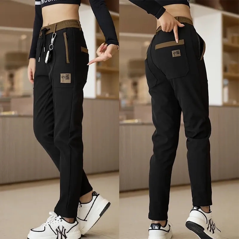Chinese Embroidered Pants Men's Trendy Brand Large Size Summer Slim Fit Small Feet Ice Silk Sunscreen Straight Sports Casual Pants