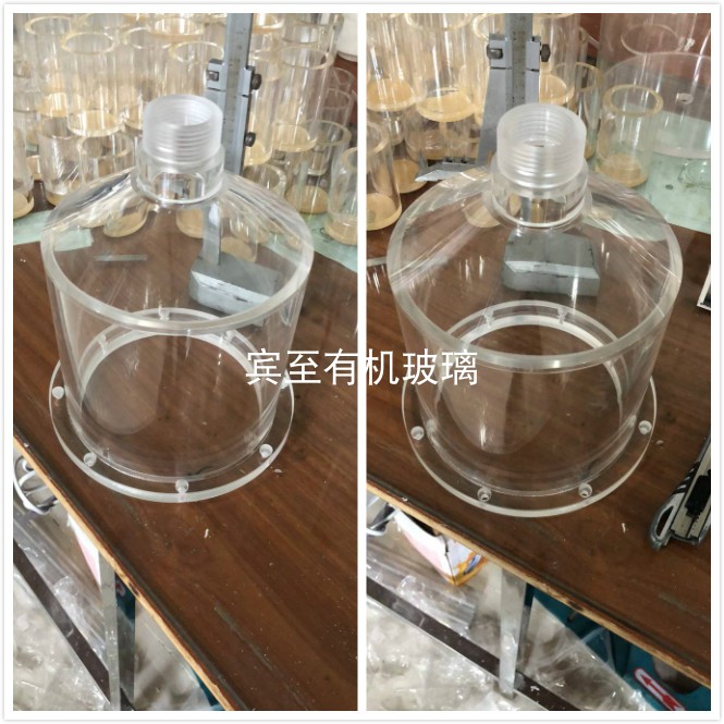 High transparent organic glass conical material barrel acrylic conical material barrel diameter 50-400mm to figure and process