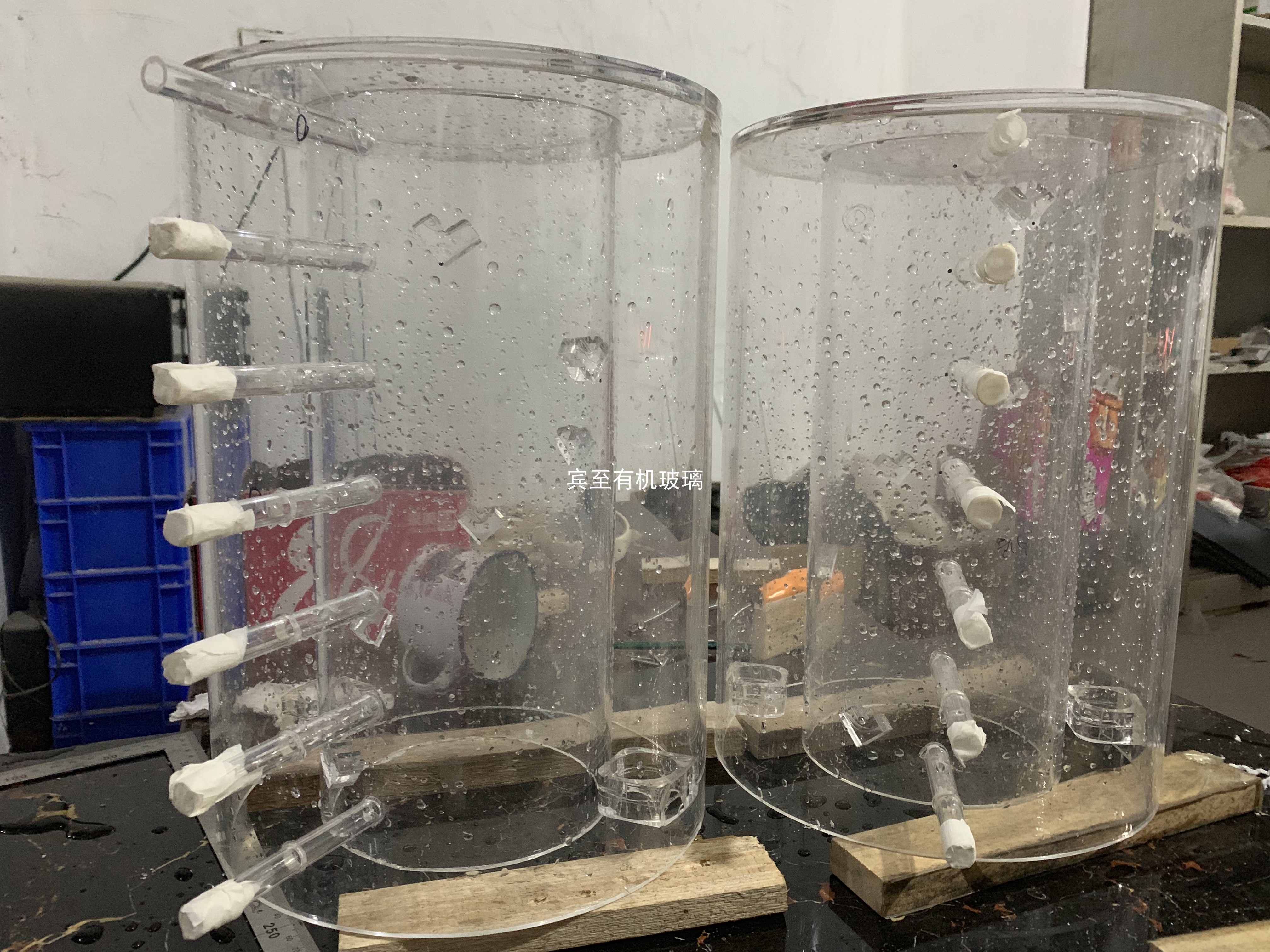 High transparent organic glass water bath SBR reactor Press cylindrical - shaped custom water treatment