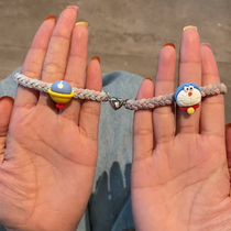 Cute cartoon girlfriends draw hand rope a pair of small rubber band bracelets attraction magnet