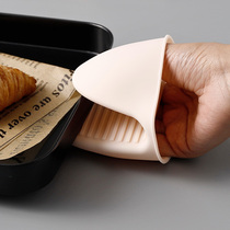 2 Only Thickened silicone Microwave Oven Gloves Kitchen Oven Baked Peels High Temperature Resistant Anti-Slip Sandpan Heat Insulation Clip