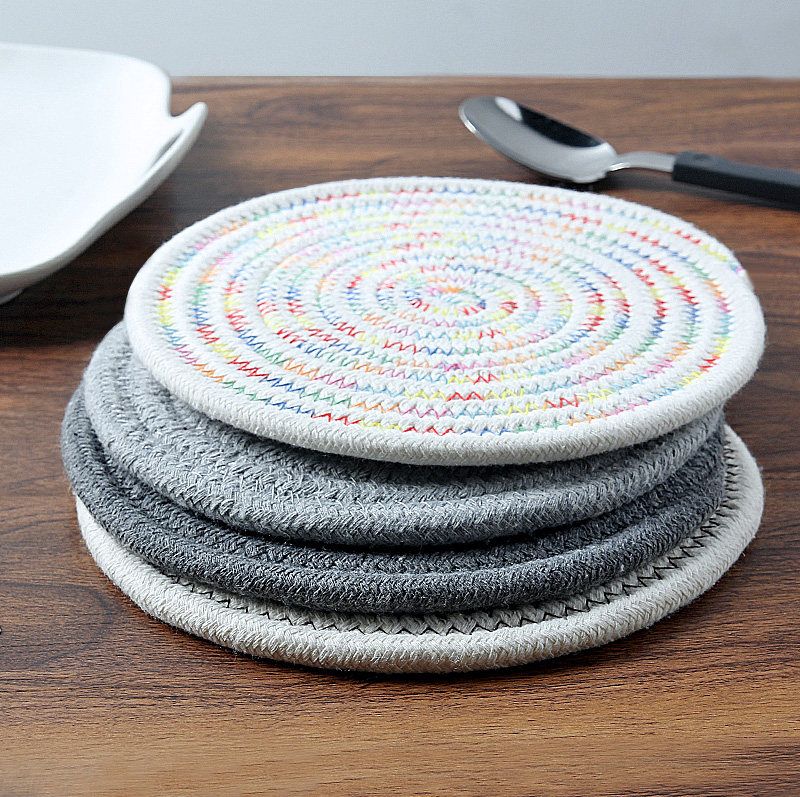 Thickened table mat insulation pad household heat-resistant anti-scalding plate mat bowl mat Nordic Japanese placemat tea coaster pot mat