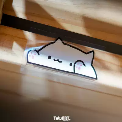TUTU car sticker original party window kitten cartoon car sticker Meow star window decoration reflective patch waterproof sticker
