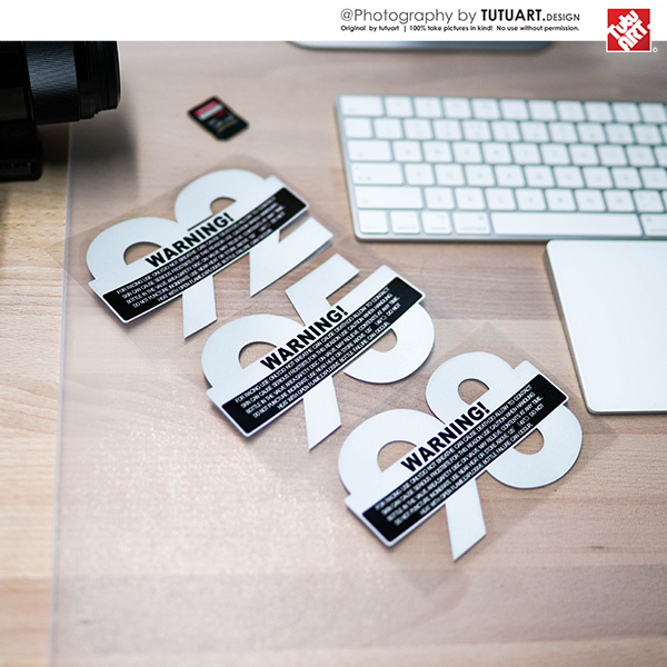 TUTU Tutu Car Sticker Original Retrofit Oil Box Cover Sticker Racing Fuel Oil Label Caution Stick Waterproof Reflective Patch