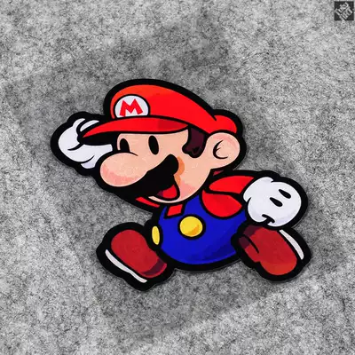 TUTU Car Sticker-Super Mario Brothers Mario Mary Car Modified Personality Reflective Patch Paper
