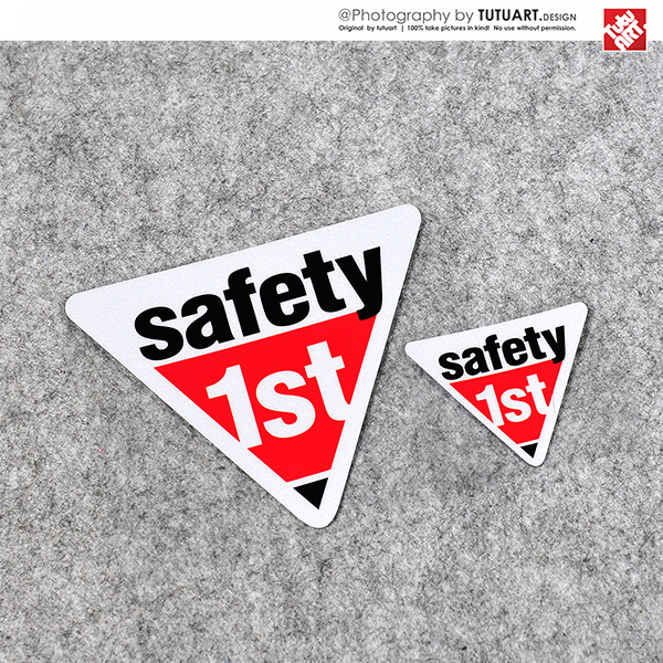 TUTU Tutu Car Sticker SAFETY 1ST Safety No. 1 Alert with new hand on the road with rear safety reflective sticker-Taobao