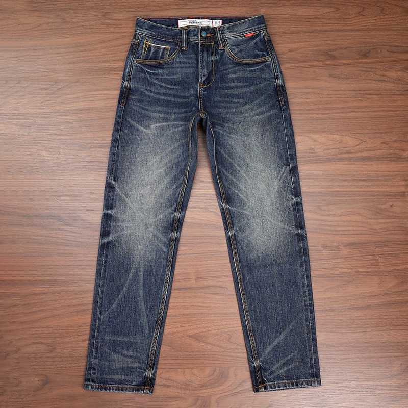 2026 Red-Edged Denim Jeans Autumn and Winter Vintage Blue 16 Ounces Men's 501 Loose Straight Pants Fashionable and Versatile