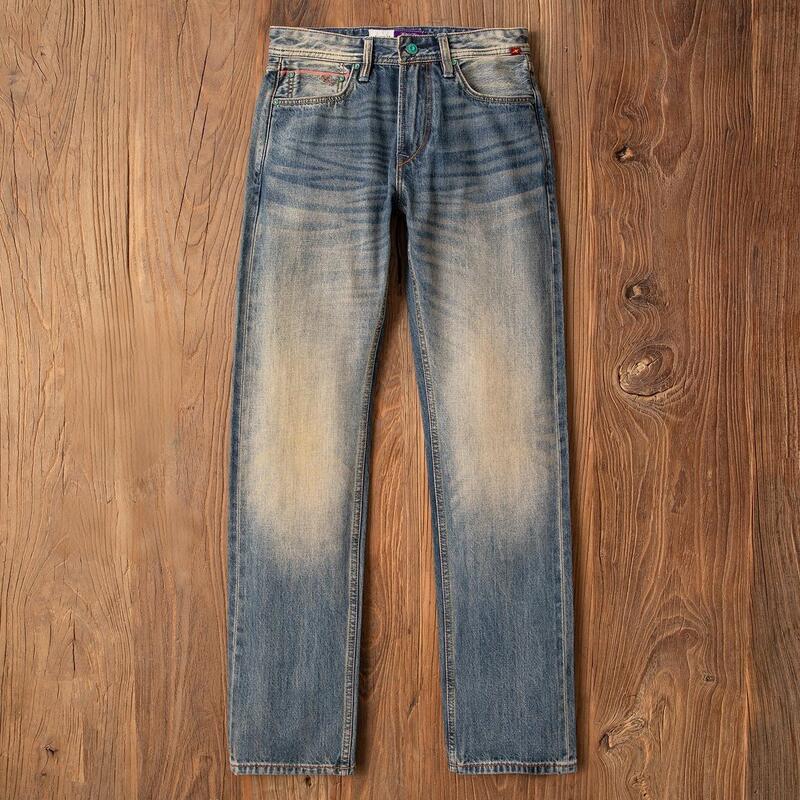 1360 Men's Red-Edged Denim Jeans 11 Ounces Summer Japanese Okayama Cotton Vintage 501 Loose Straight Pants