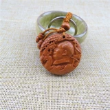 Натуральный брелок, подвеска, деревянная резная скульптура головы, талисман