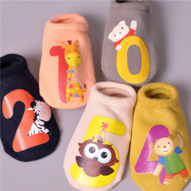 3 pairs of spring and summer baby non-slip floor socks 0-1-2-3 years old baby indoor toddler socks cotton morning socks