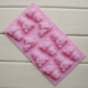 Mèo kitty màu hồng 4 kết nối khuôn silicone KT Katie handmade xà phòng sô cô la pudding thạch phim DIY