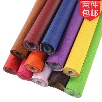 Half a meter price pebbled artificial decoration style pu leather