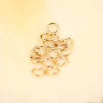 Link 2 American 14K gold gold injection open circle closed ring multi-model multi-specification connecting circle O-ring