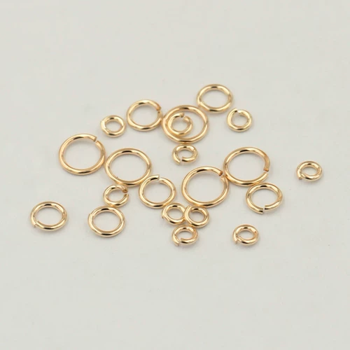 Рекомендуемые DIY Matermade Material Jewelry Accessory American 14k Bead Gold Gold Gold Cring Закрытое входное кольцо O -типа