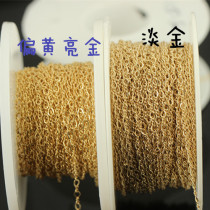 American 14K gold chain chain chain necklace bracelet tail chain 8-shaped chain round chain does not fade strong