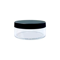 Черная рассыпчатая пудра, банка для хранения, коробка