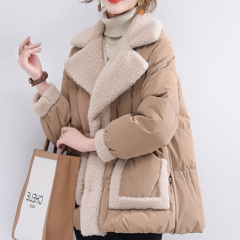 Mom down jacket women 2021 mid-grown new early spring and autumn winter wear middle-aged plus size fashion cotton coat short coat